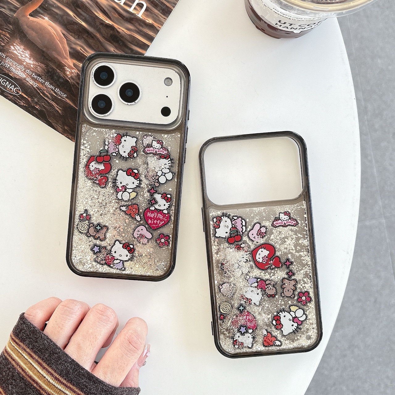 Phone Cases Cute - Quicksand Glitter Protection For Cute Hello
