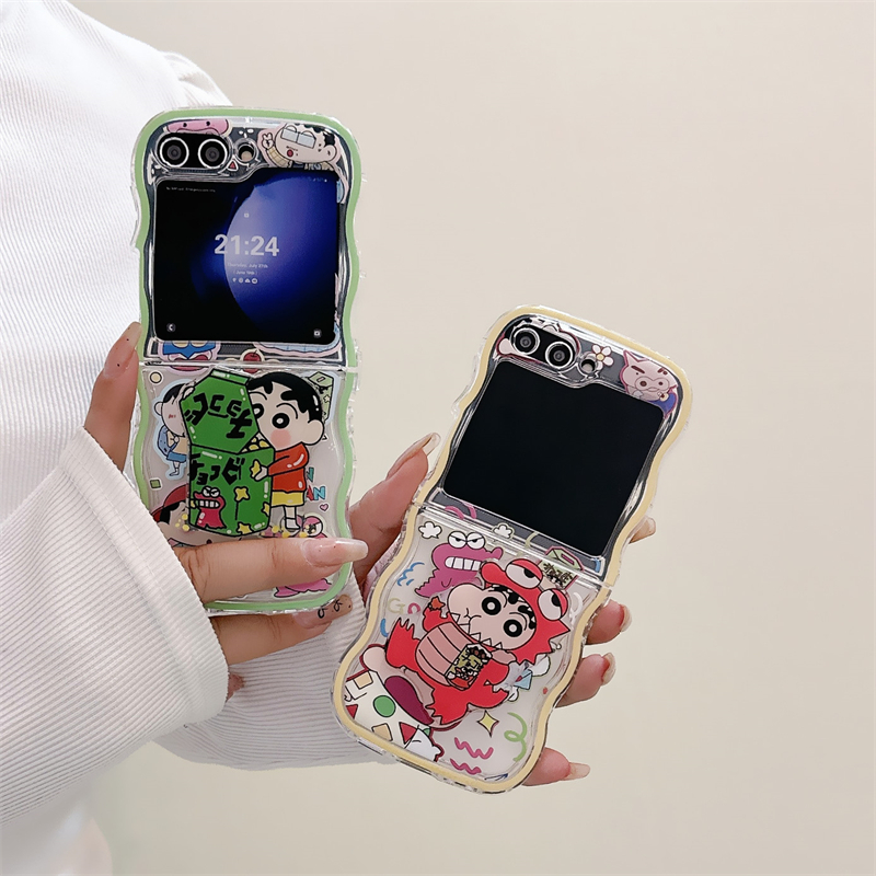 Phone Cases Z Flip 7 - Cute Cartoon Japan Anime Crayon Shin