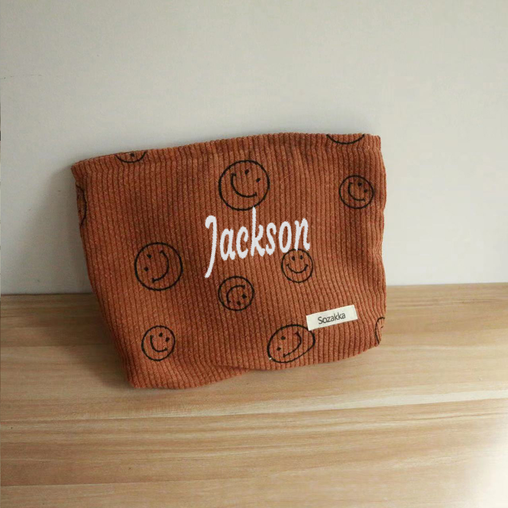 Monogram Custom Case - New Personalized Name Seersucker Toilet Bag