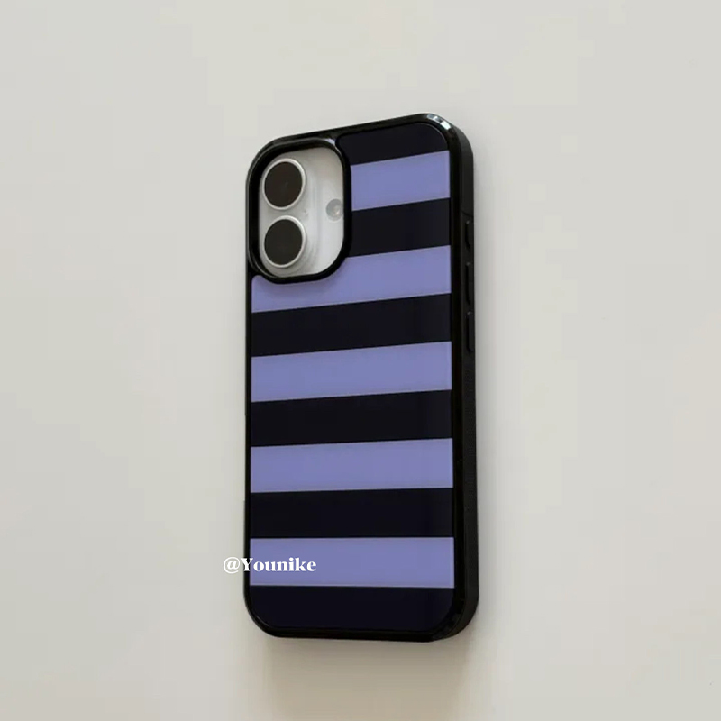 Korean Ins Purple and Black St - Phone Cases Blue reseña y precio