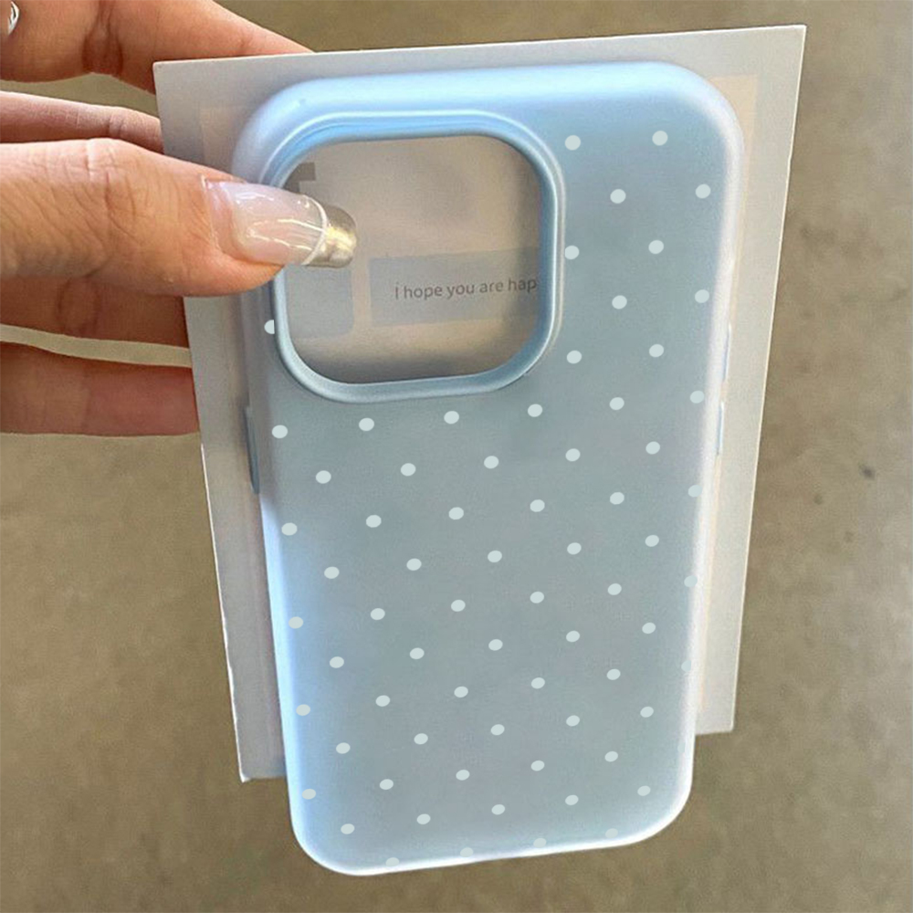 Adorable Light Blue Polka Dot  - Phone Cases Blue reseña y precio