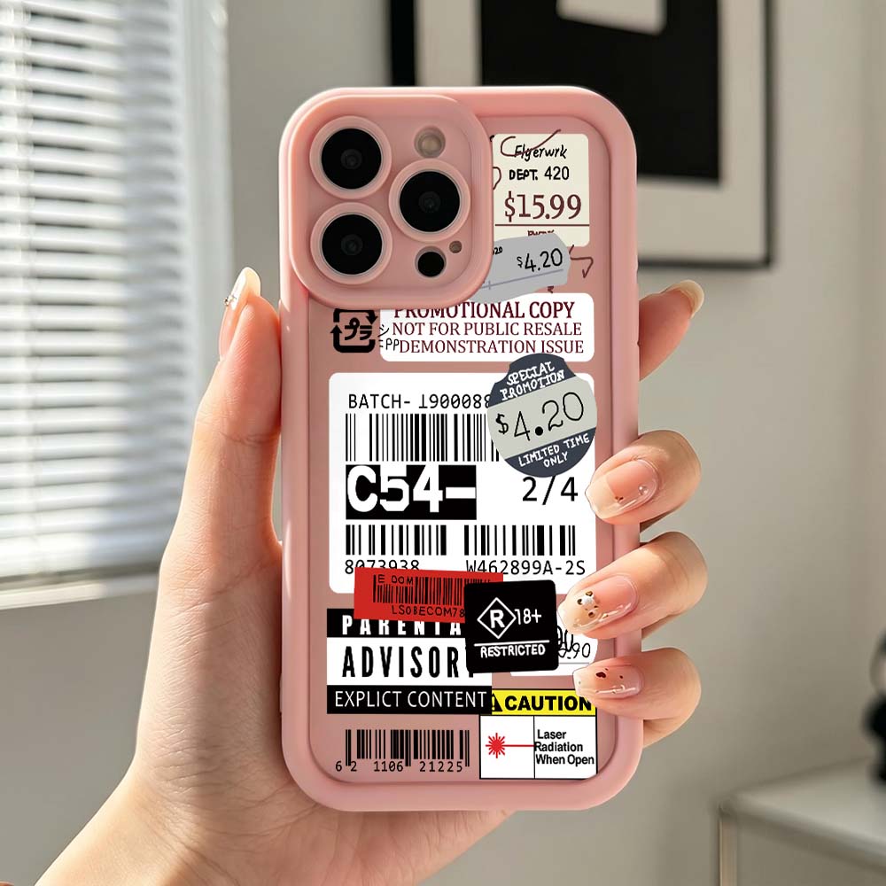 Cartoon Paper Price Tag Phone  - Phone Cases Price reseña y precio