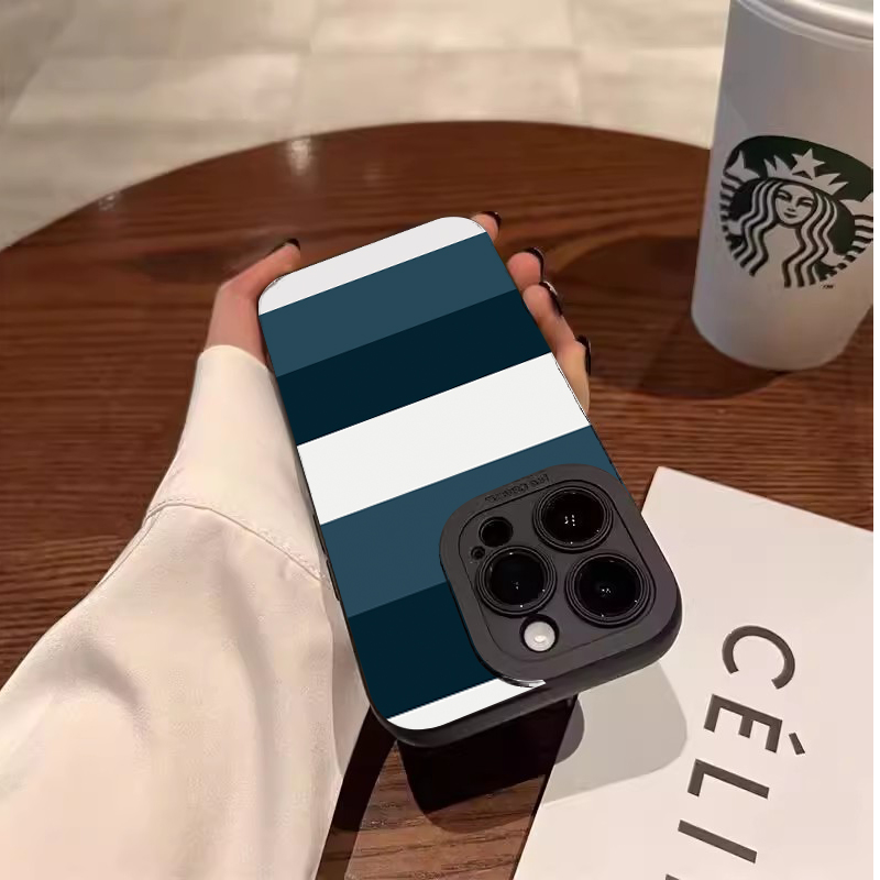 Blue White Striped Pattern Pho - Phone Cases Blue reseña y precio
