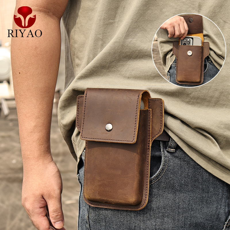 RIYAO Retro Men's Waist Packs  - Phone Cases Men reseña y precio