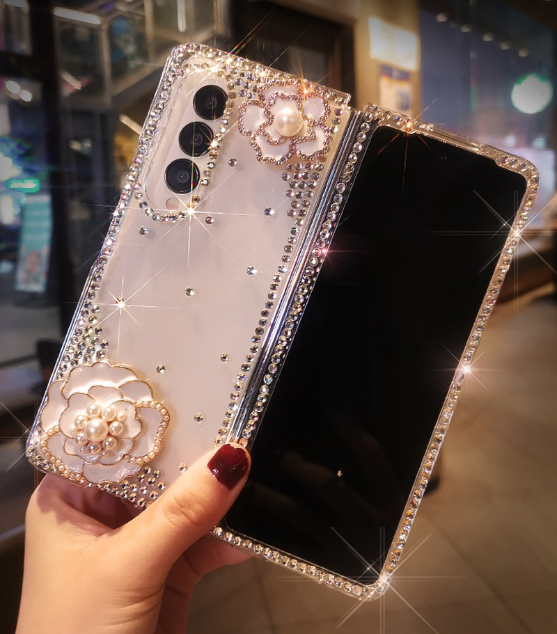 Luxury Diamond Pearl Camellia  - Phone Cases Ysl reseña y precio