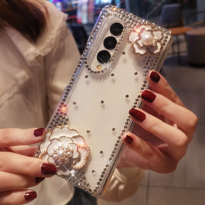 Luxury Diamond Pearl Camellia  - Phone Cases Ysl reseña y precio