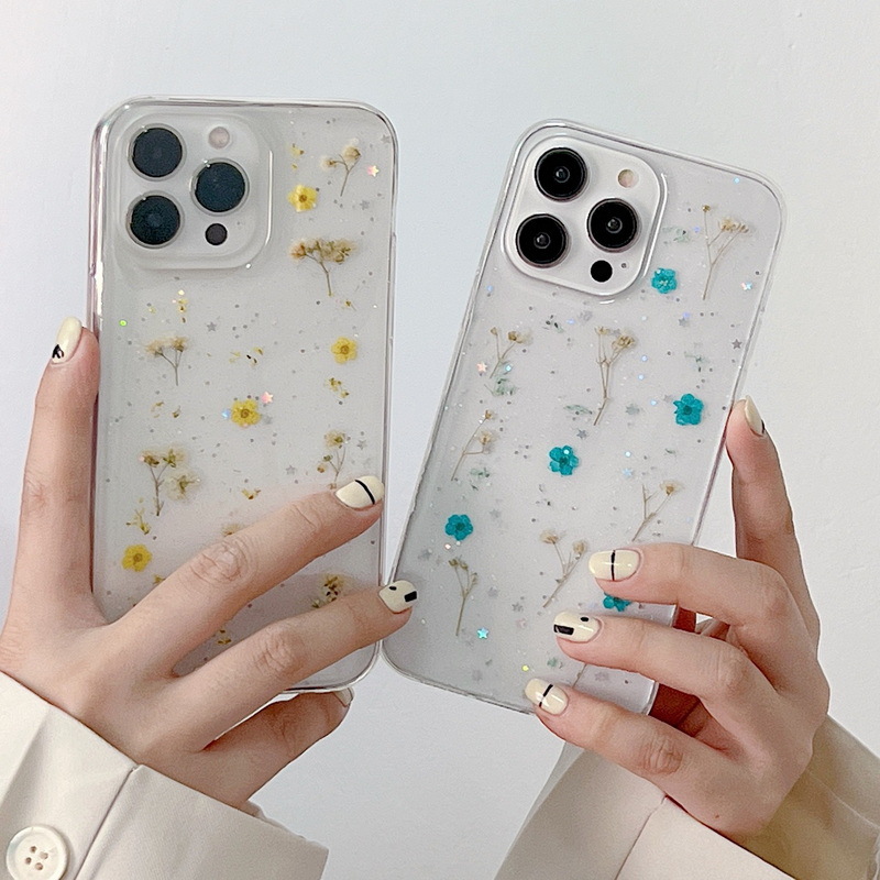 Luxury Dried Real Flower Bling - Phone Cases Ysl reseña y precio