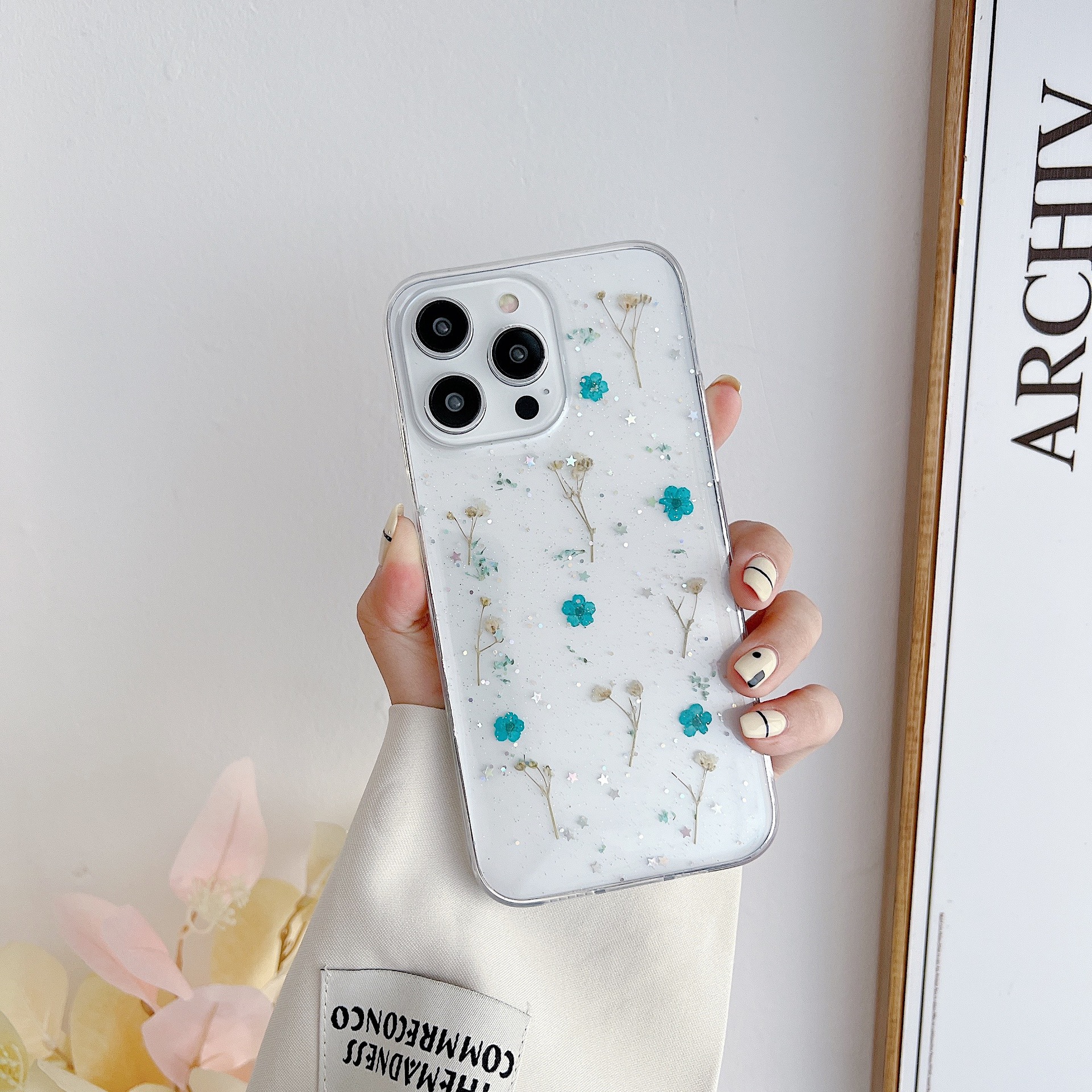 Luxury Dried Real Flower Bling - Phone Cases Ysl reseña y precio