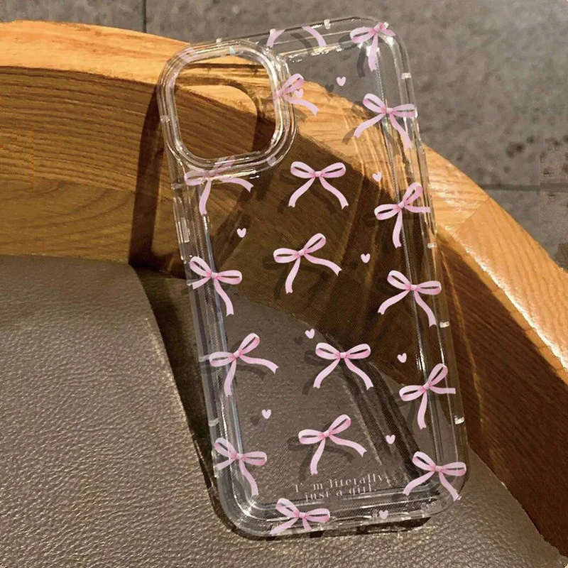 Cute Pink Heart Bow Phone Case - Phone Cases Dior reseña y precio