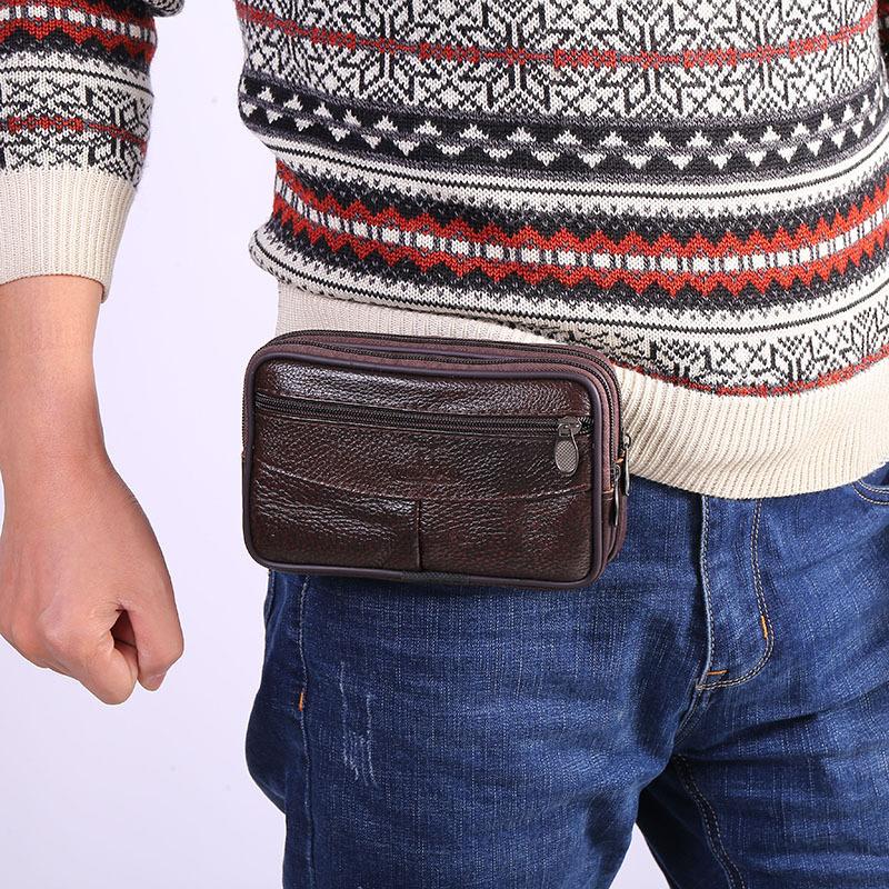 1PC Leather Hand Bags For Men  - Phone Cases Men reseña y precio