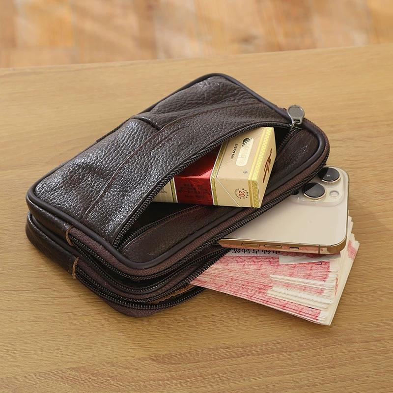 1PC Leather Hand Bags For Men  - Phone Cases Men reseña y precio