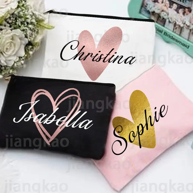 Personalized Makeup Bag Brides - Monogram Custom Case reseña y precio