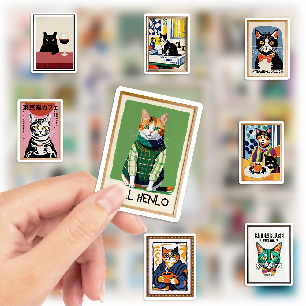 Cute Cat Poster Stickers Water - Phone Cases Junk reseña y precio