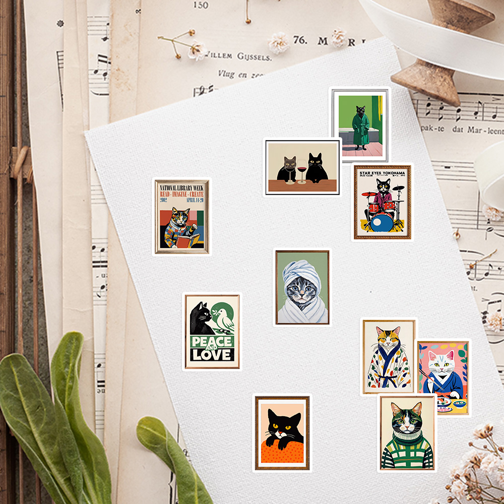 Cute Cat Poster Stickers Water - Phone Cases Junk reseña y precio