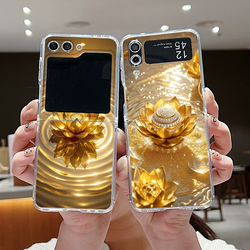 Creative Golden Lotus Flower P - Phone Cases Z Flip 7 reseña y precio