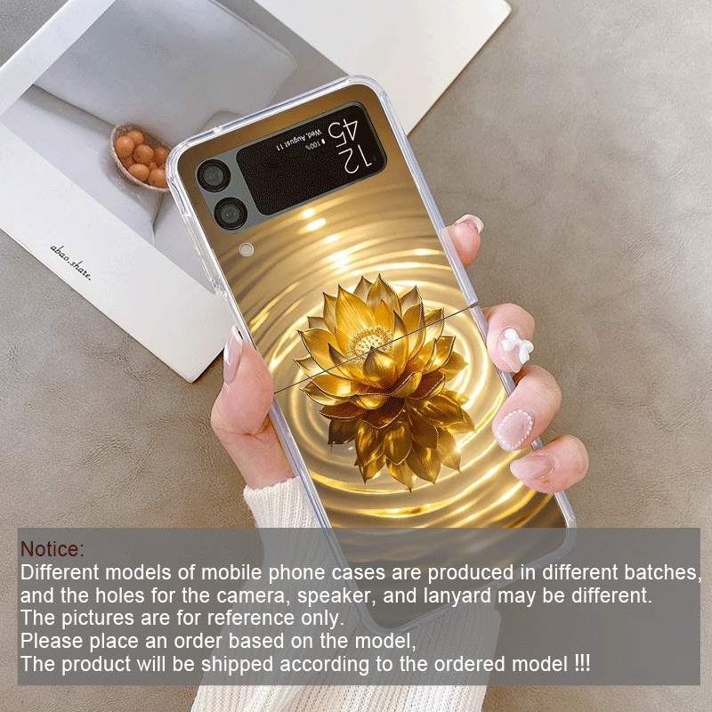 Creative Golden Lotus Flower P - Phone Cases Z Flip 7 reseña y precio