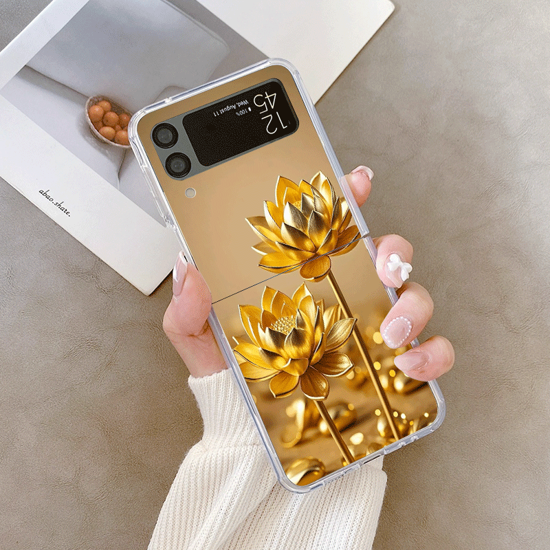 Creative Golden Lotus Flower P - Phone Cases Z Flip 7 reseña y precio