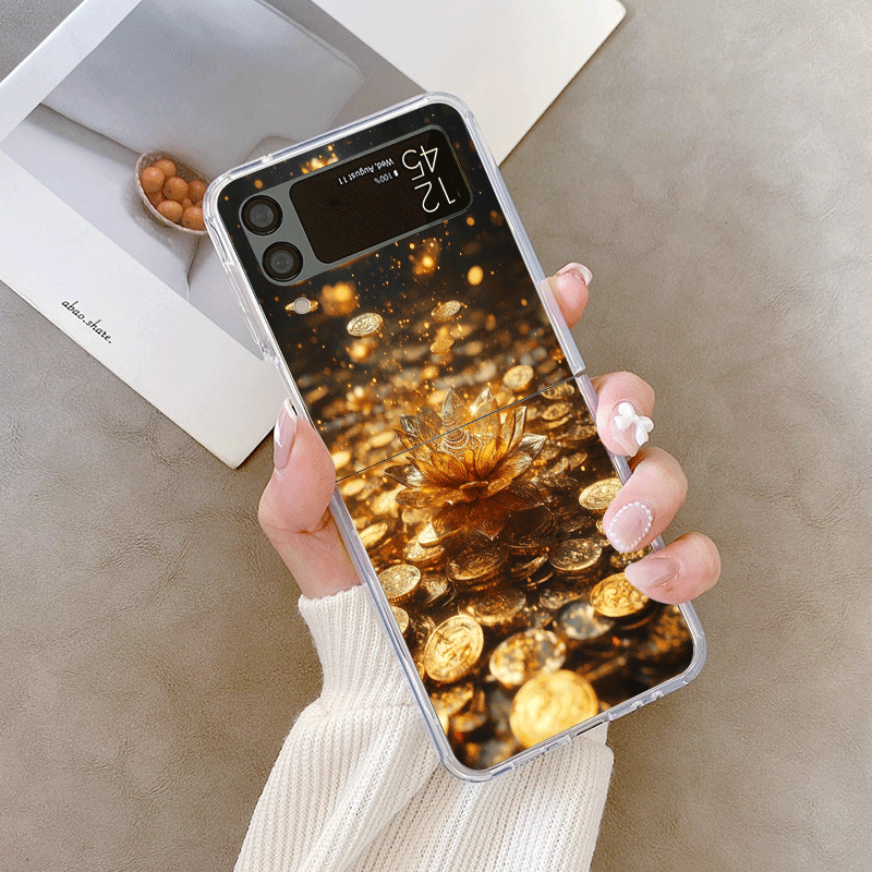 Creative Golden Lotus Flower P - Phone Cases Z Flip 7 reseña y precio