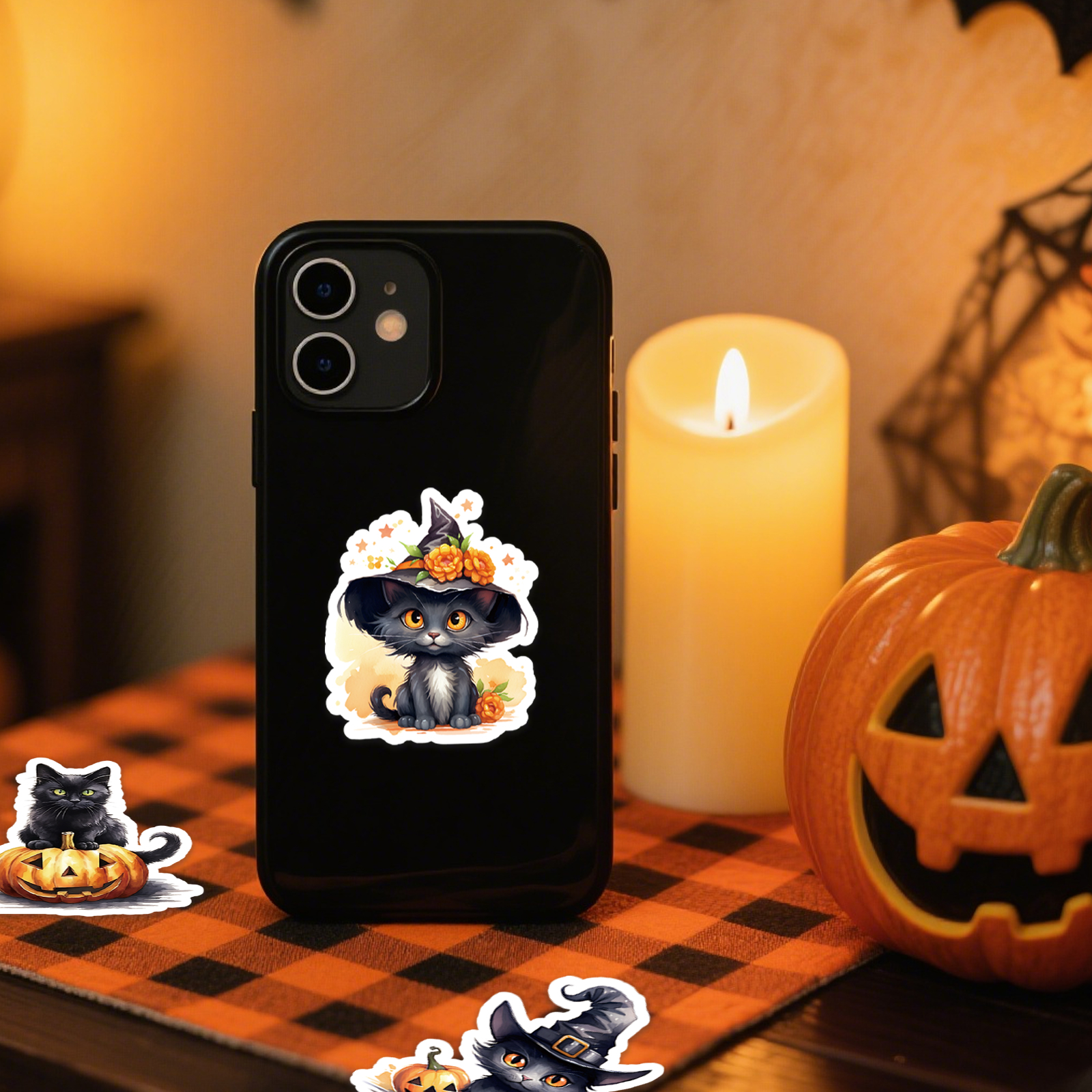 50PCS Cute Cartoon Halloween C - Phone Cases Junk reseña y precio