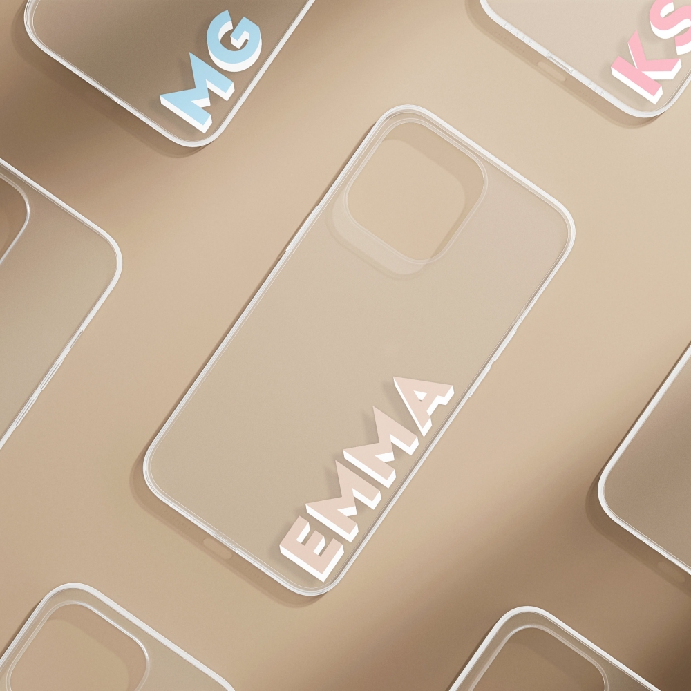 Soft Clear Initial Letters Pho - Monogram Custom Case reseña y precio
