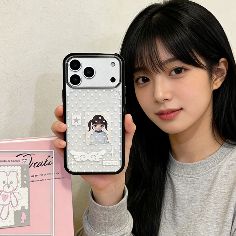 Ins Korean Girl Polka Dots Win - Phone Cases For Girls reseña y precio