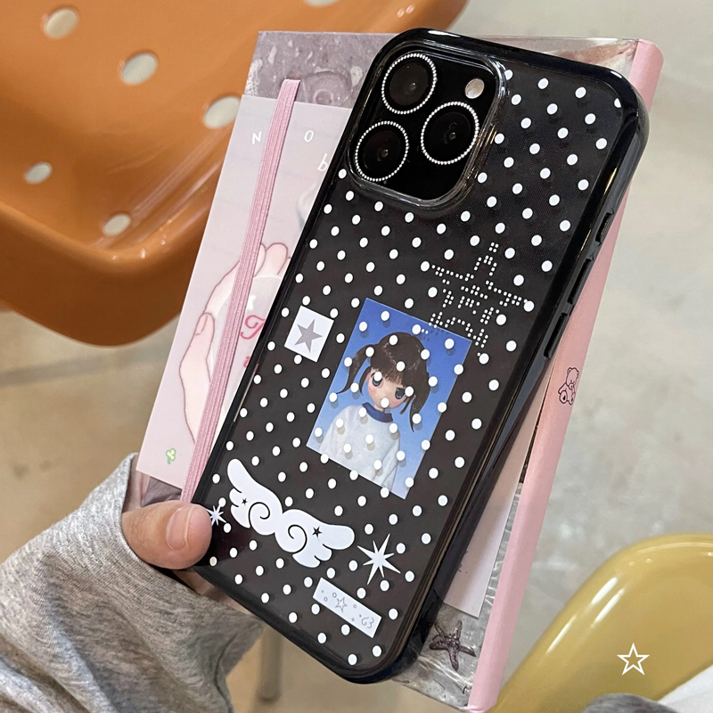 Ins Korean Girl Polka Dots Win - Phone Cases For Girls reseña y precio