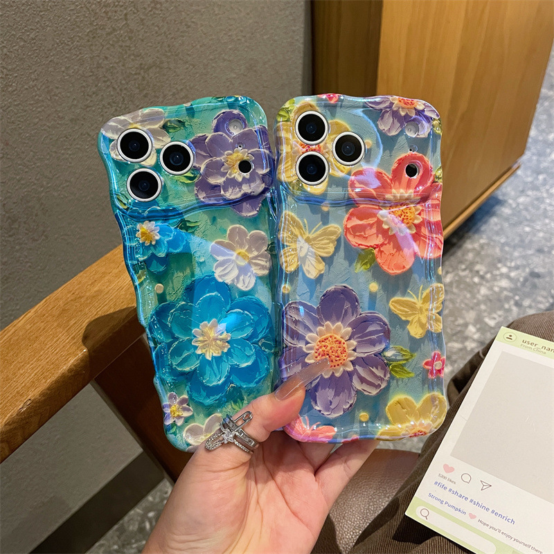 Luxury Blue Light Oil Painting - Phone Cases Blue reseña y precio