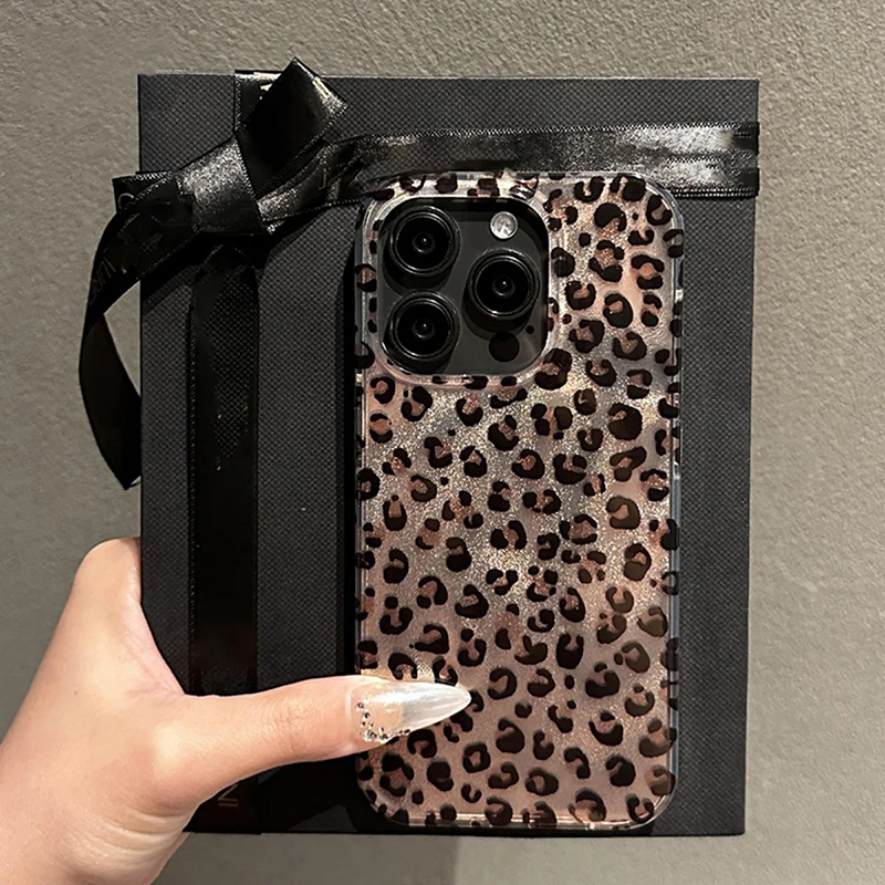 Cute Leopard Print Clear Phone - Phone Cases Dior reseña y precio