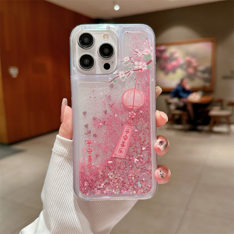 Peach Blossom Glitter Quicksan - Phone Cases Ysl reseña y precio