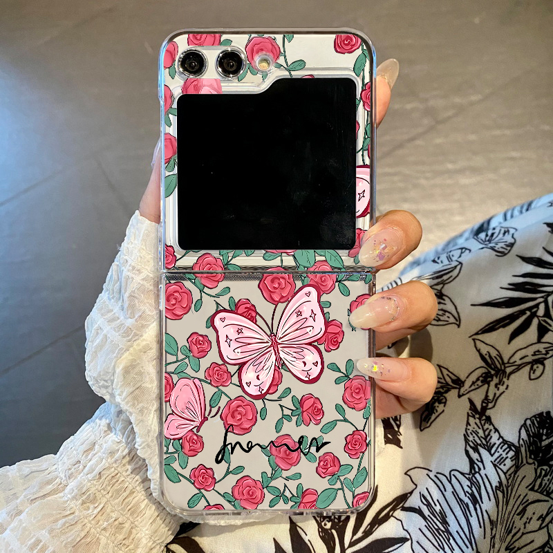 Pink Flowers Pattern Phone Cas - Phone Cases Z Flip 7 reseña y precio