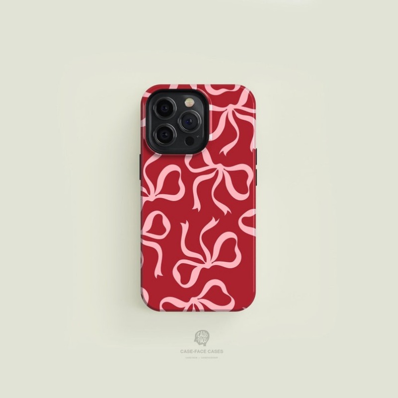 Pink Bows on Red Case For IPHO - Phone Cases Ysl reseña y precio
