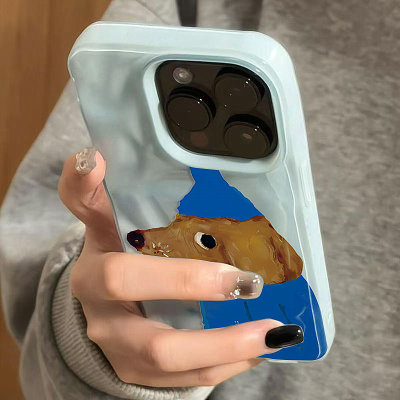 Blue Hat Puppy Folds Texture S - Phone Cases Blue reseña y precio