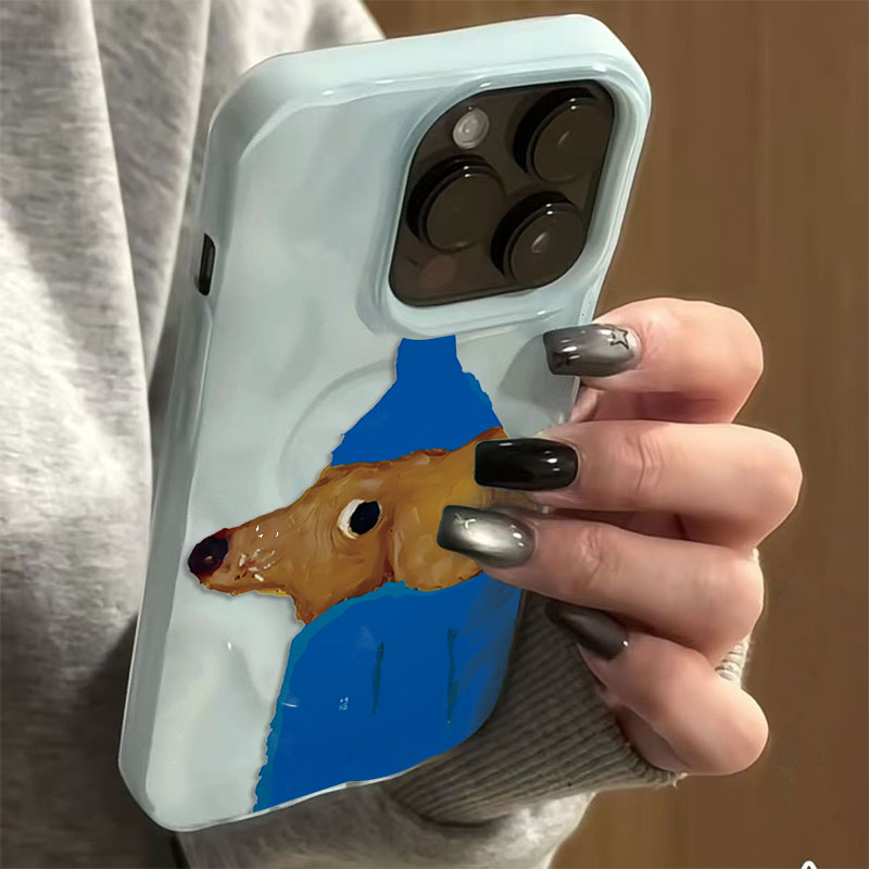 Blue Hat Puppy Folds Texture S - Phone Cases Blue reseña y precio