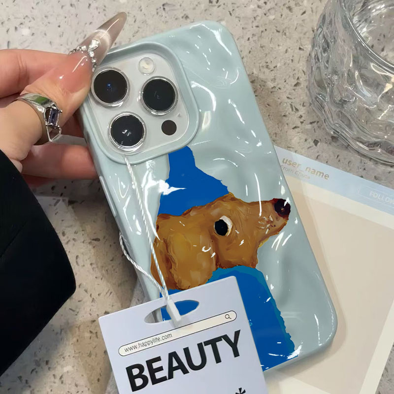 Blue Hat Puppy Folds Texture S - Phone Cases Blue reseña y precio