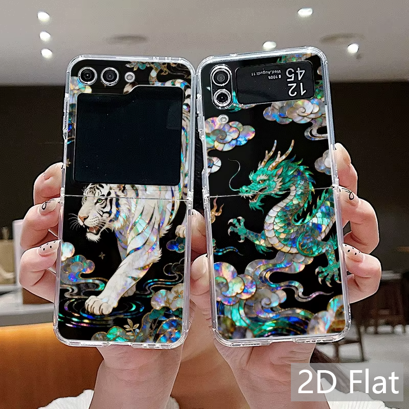 Stylish Tiger Dragon Marble Te - Phone Cases Z Flip 7 reseña y precio