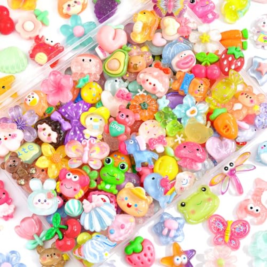 60PCS Slime Charms Cute Jelly  - Phone Cases Junk reseña y precio
