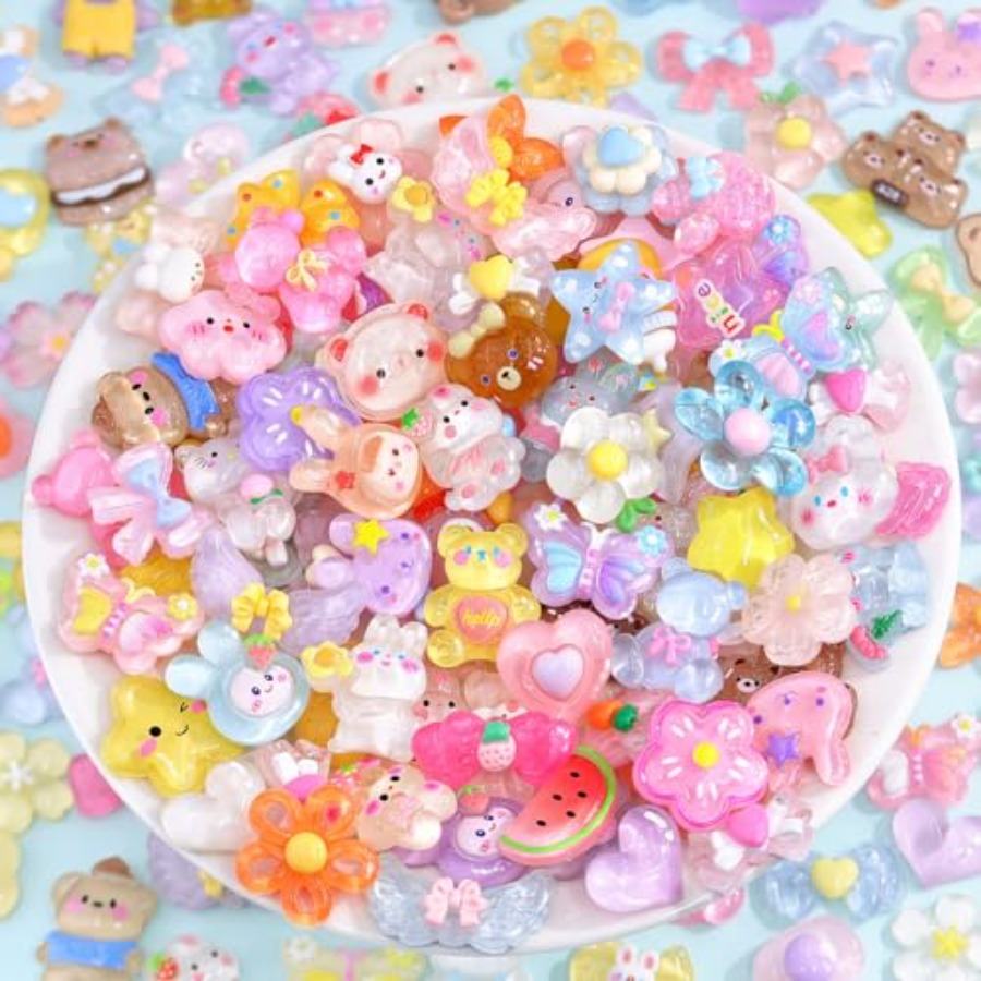 60PCS Slime Charms Cute Jelly  - Phone Cases Junk reseña y precio