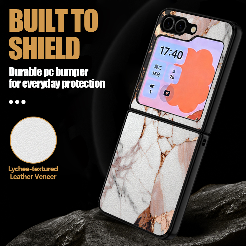 Premium PU Leather Phone Case  - Phone Cases Z Flip 7 reseña y precio