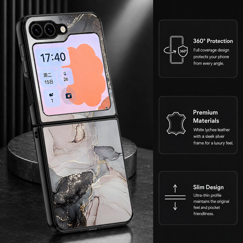 Premium PU Leather Phone Case  - Phone Cases Z Flip 7 reseña y precio
