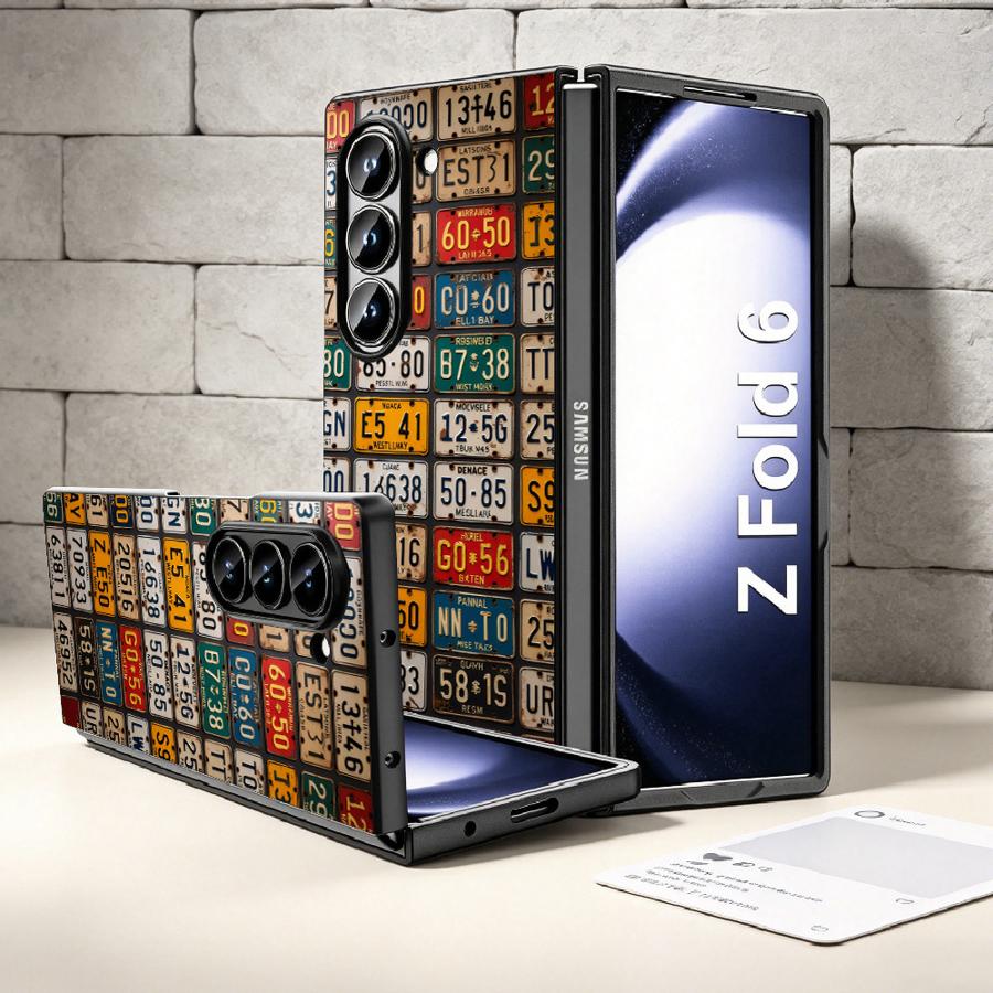 Retro License Plate Phone Cove - Phone Cases Z Flip 7 reseña y precio