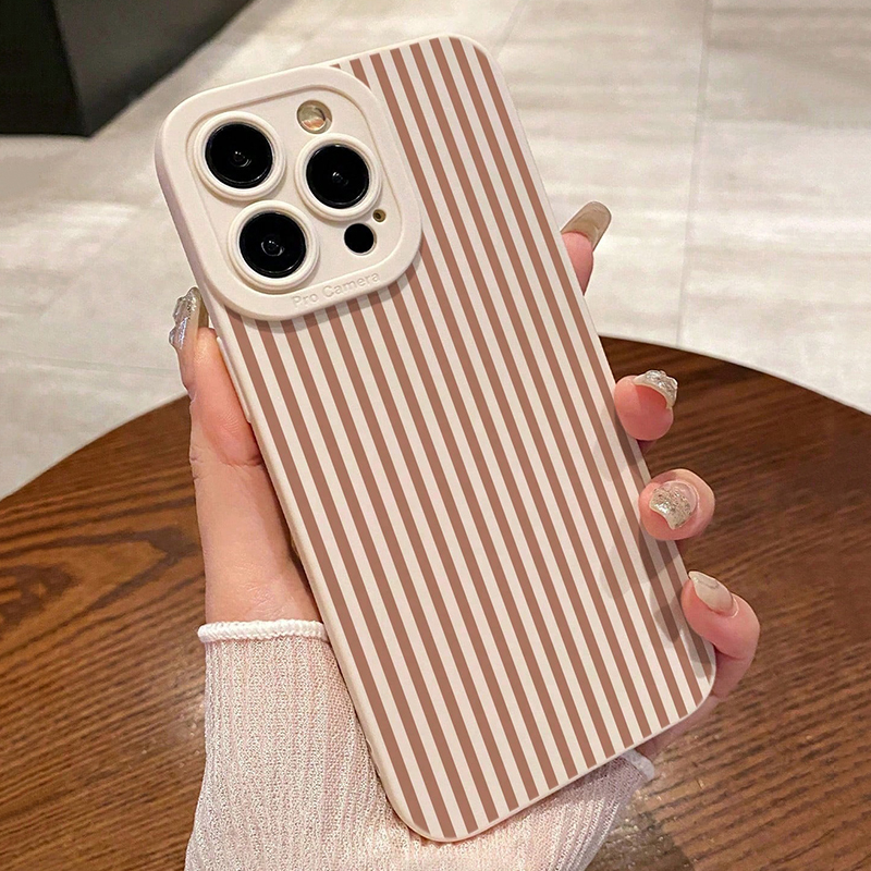 Pink Striped Painted Anti-Drop - Phone Cases For Iphone 16 reseña y precio