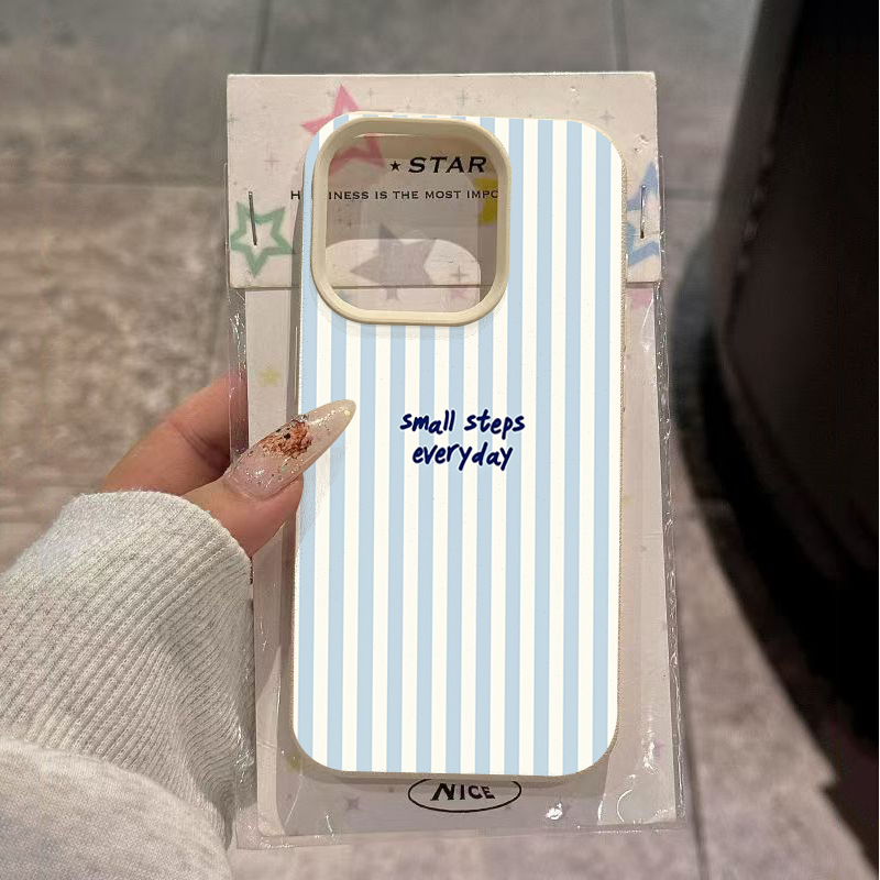 Blue English Blue White Stripe - Phone Cases Blue reseña y precio