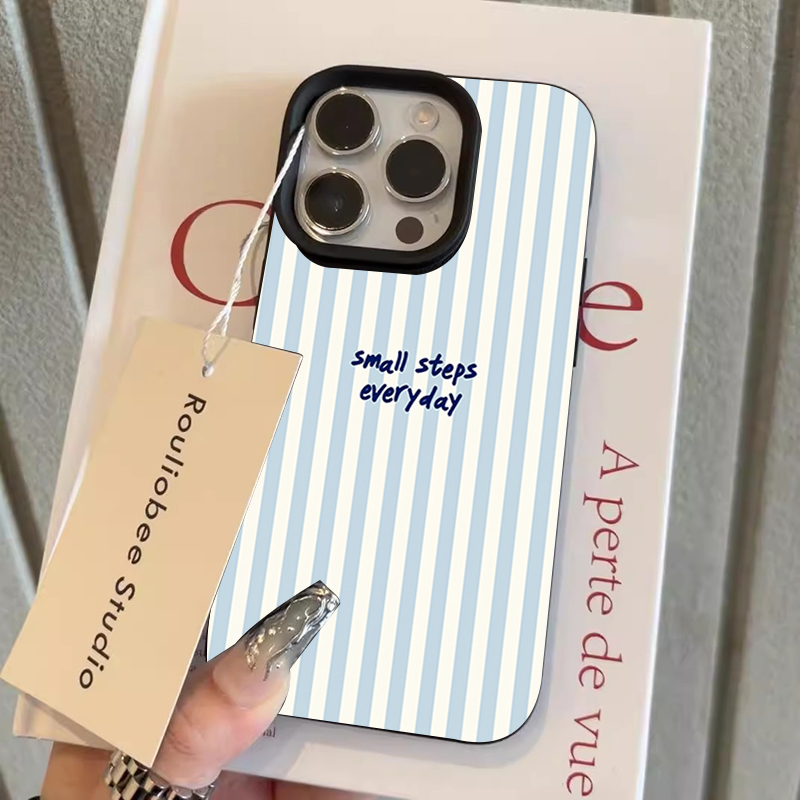 Blue English Blue White Stripe - Phone Cases Blue reseña y precio
