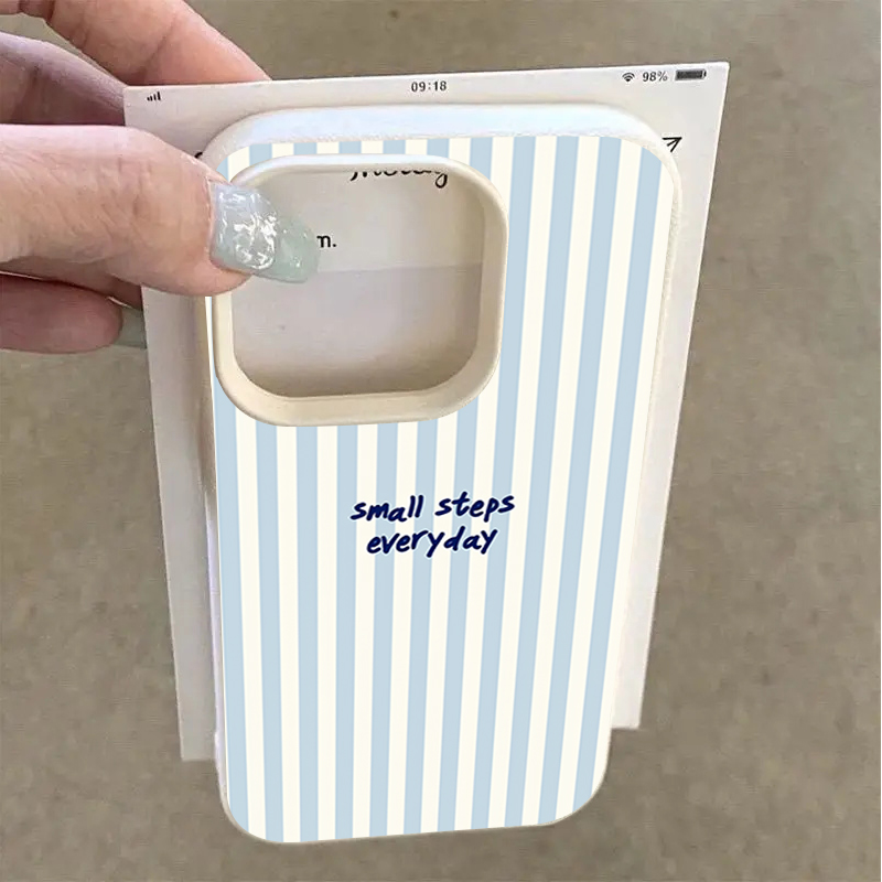 Blue English Blue White Stripe - Phone Cases Blue reseña y precio