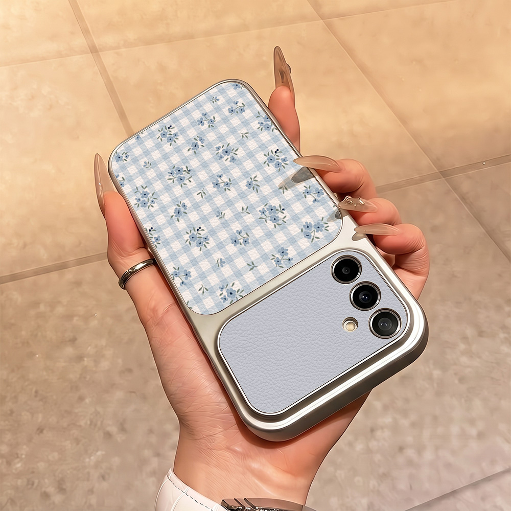 Blue Folwer Phone Case For Sam - Phone Cases Blue reseña y precio