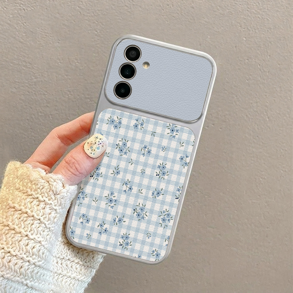 Blue Folwer Phone Case For Sam - Phone Cases Blue reseña y precio