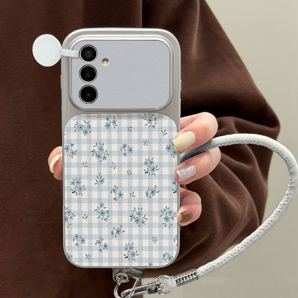 Blue Folwer Phone Case For Sam - Phone Cases Blue reseña y precio