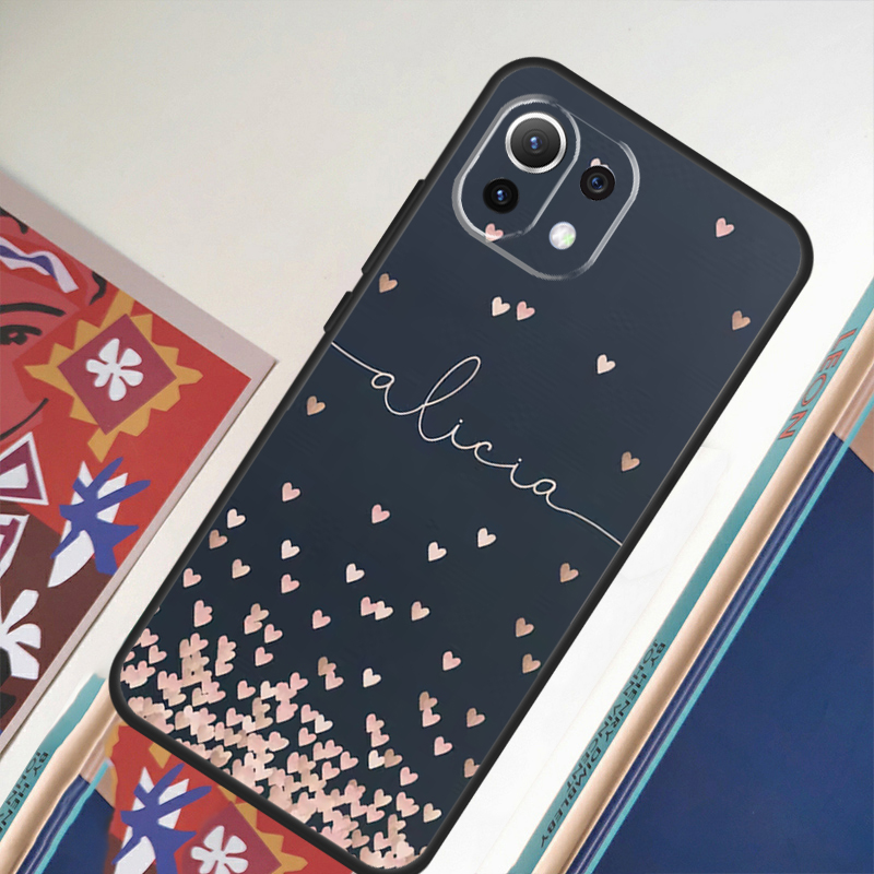 Custom Polka Heart Rose Gold M - Monogram Custom Case reseña y precio