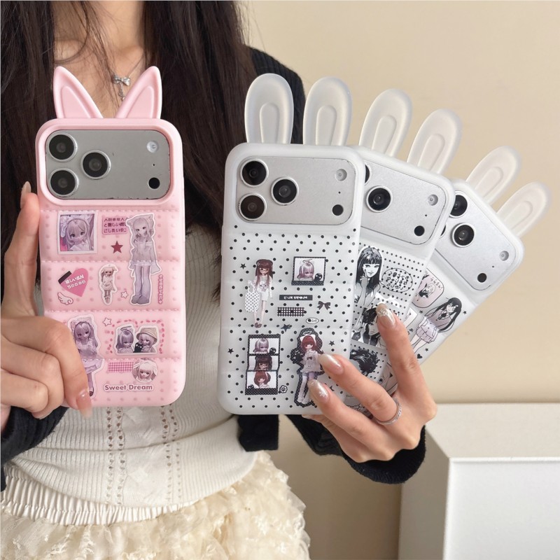 Japanese Y2K Cute Bunny Ear Ph - Phone Cases For Girls reseña y precio