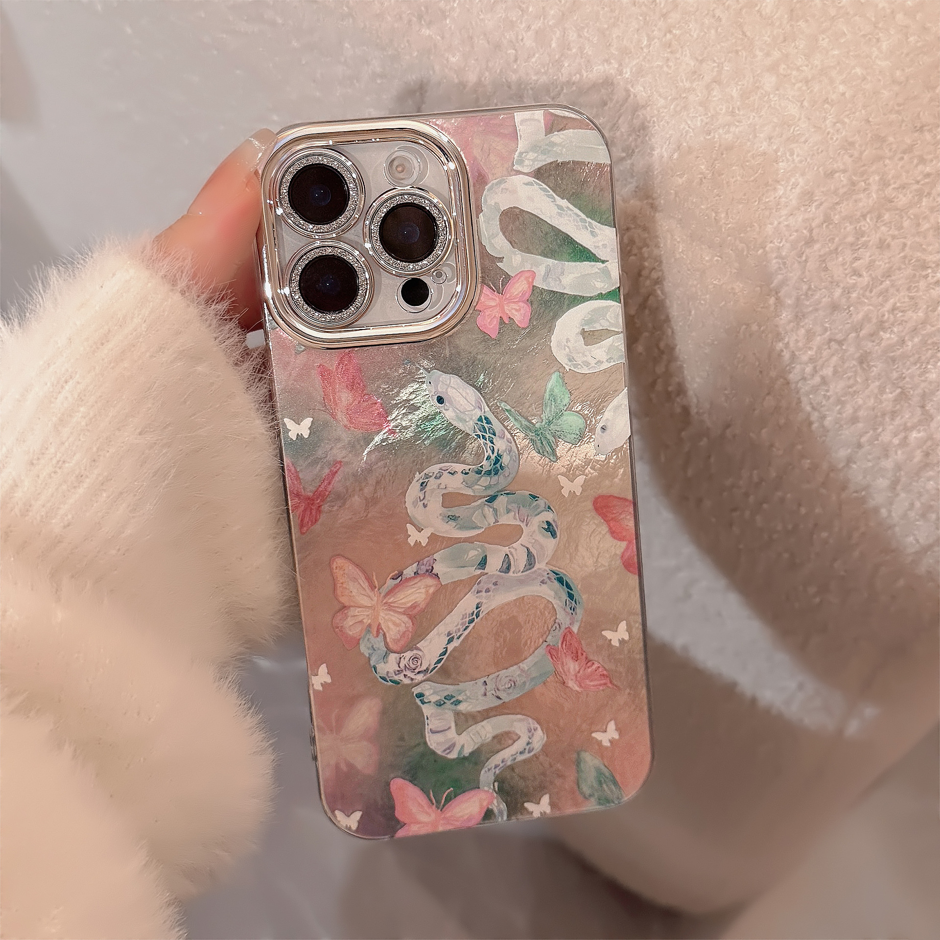 Luxury Snake Butterfly Iridesc - Phone Cases Ysl reseña y precio